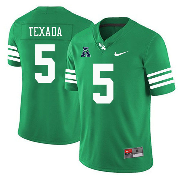 #5 Ridge Texada North Texas Mean Green College Football Jerseys Stitched-Green